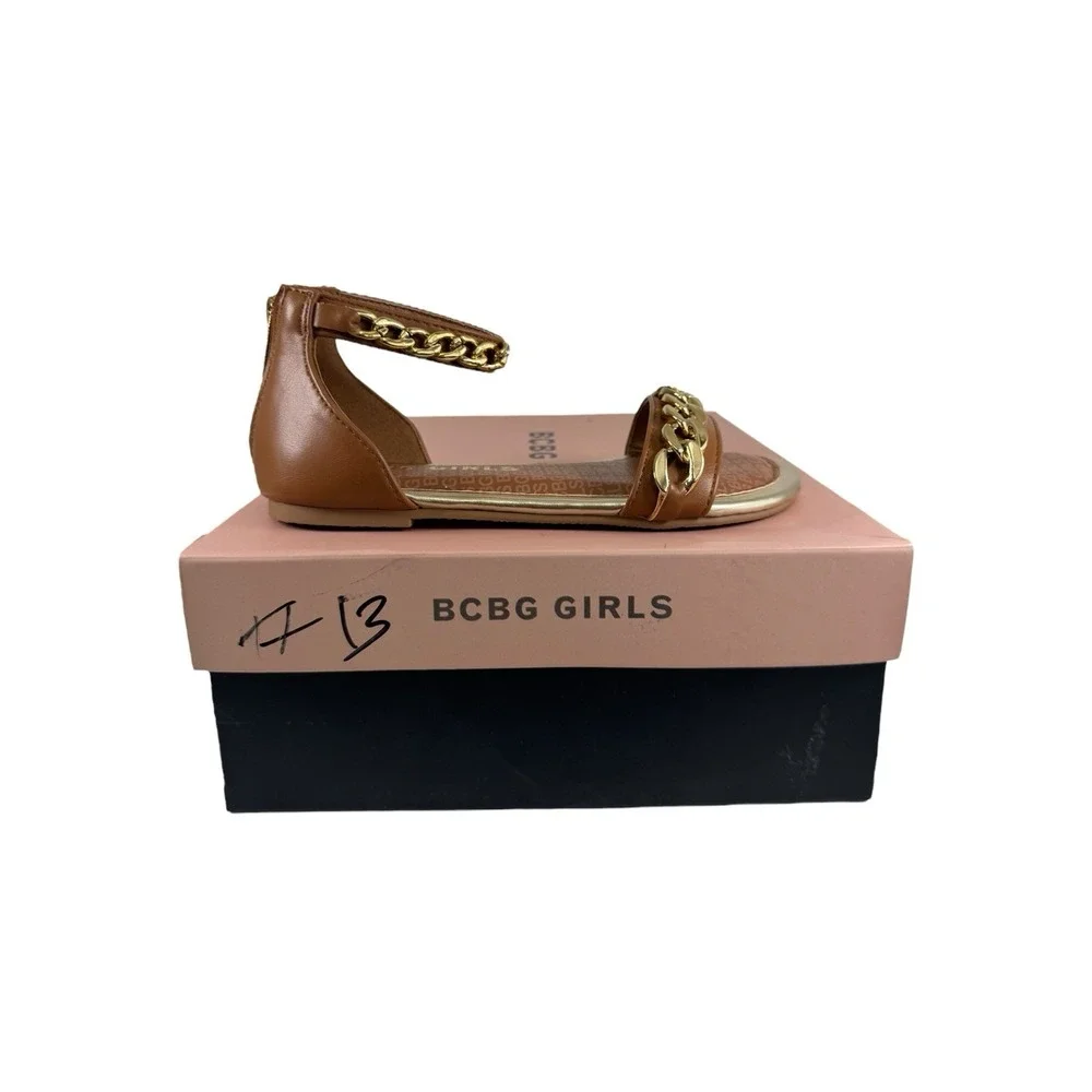 BCBG Girls brown flat sandals Size 13 M